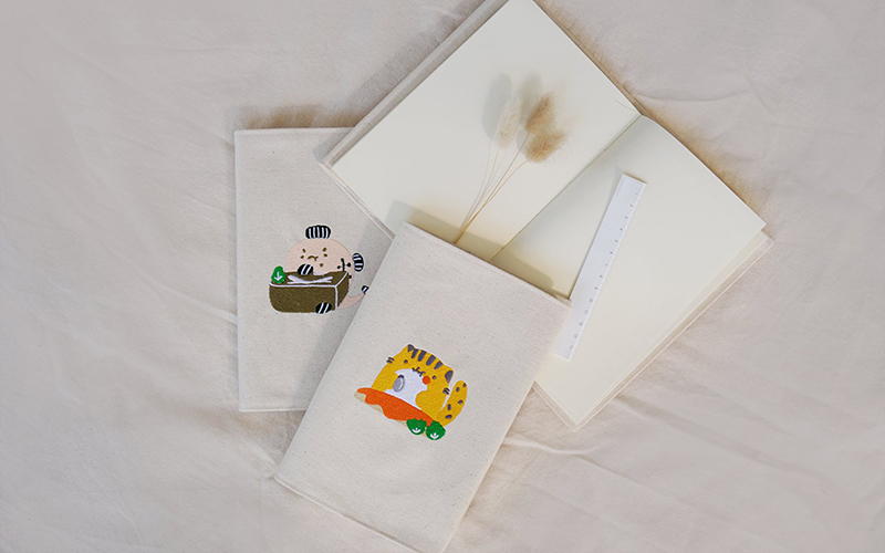 客製範例-電腦刺繡-A5帆布書衣